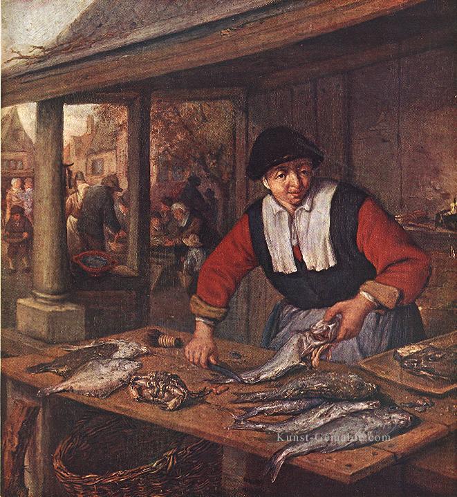 Der Fishwife Holländischen Genremaler Adriaen van Ostade Ölgemälde